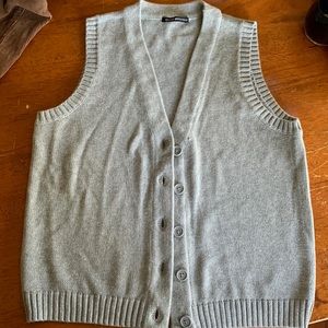 Brandy Melville barely-worn light gray vest